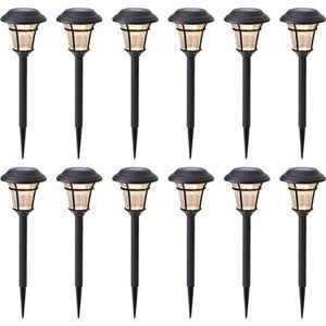 12 Pack Solar Pathway Lights Outdoor Solar Garden Lights for Patio,Yard,Driveway